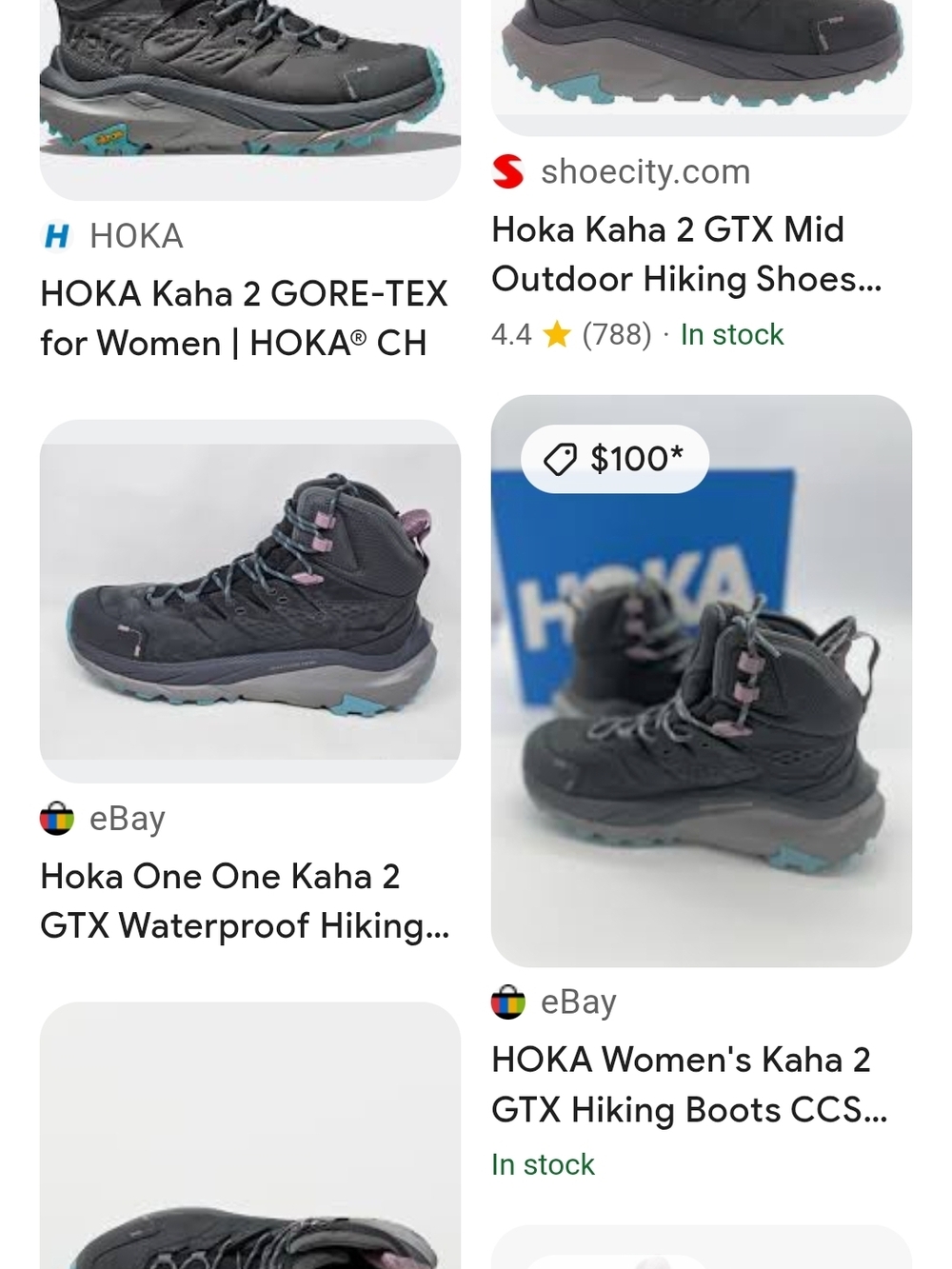Hoka Women's Dark Gray Lace-Up Hiking Boots with Pink Accents - Picture 9 of 11